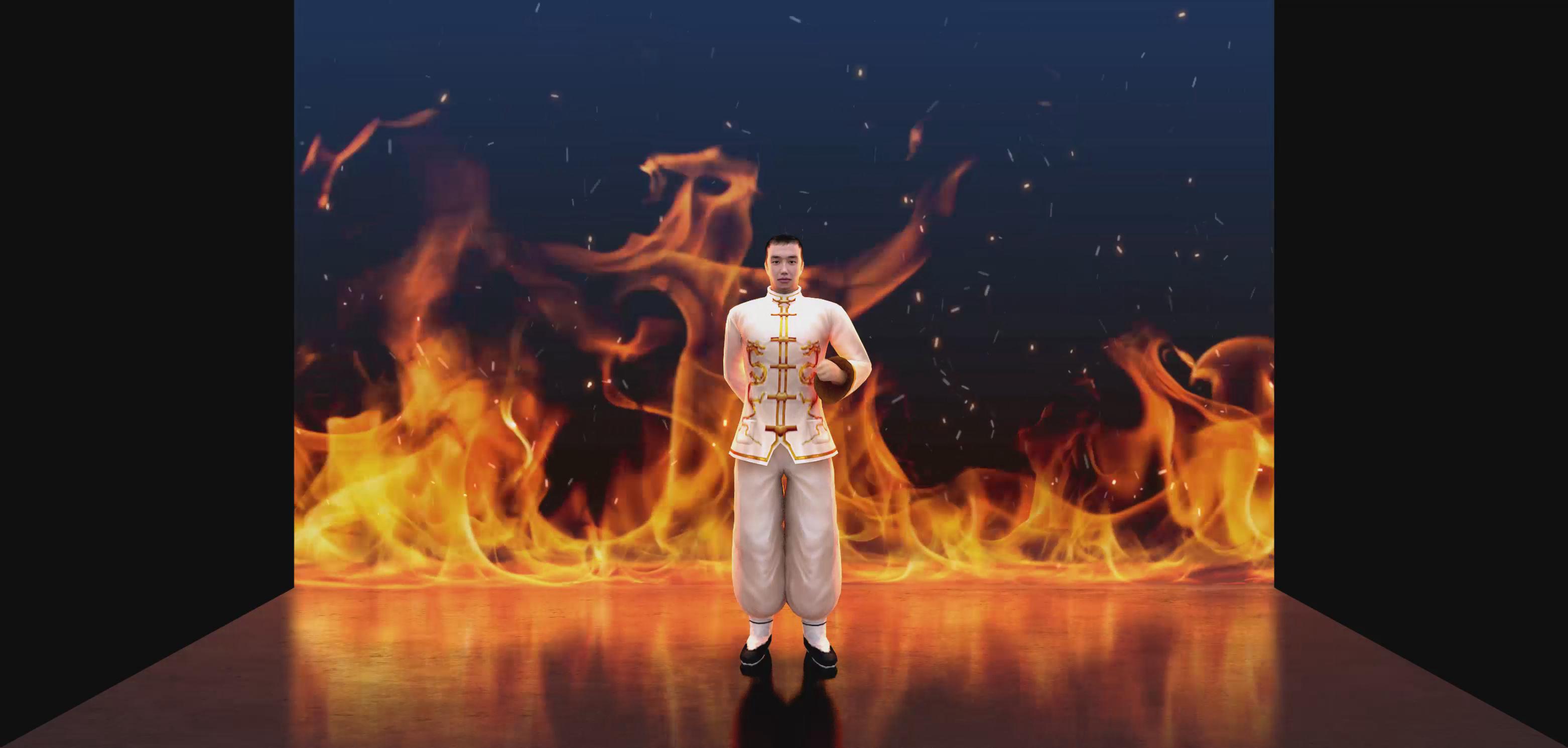 上海大世界精武武術(shù)折幕投影三維影片